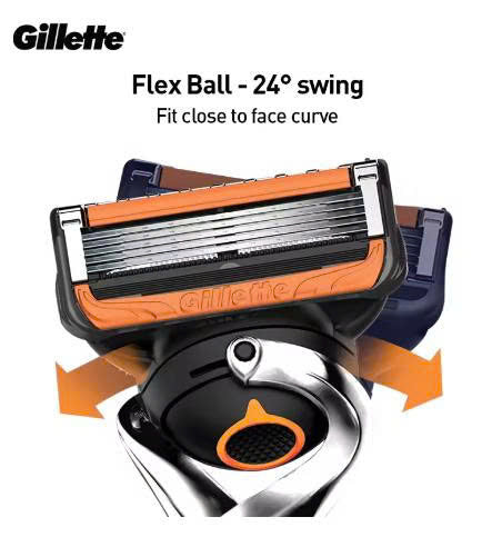 Gillette Power Razor Proglide Manual Shaver Micro Vibration Smooth Shaving 1 Razor Handle 6 Razor Heads 5-layers Blade
