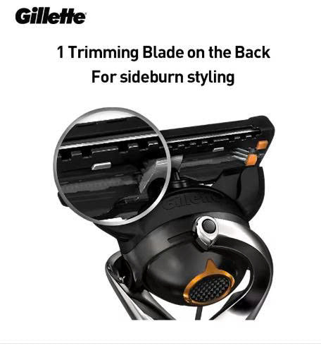 Gillette Power Razor Proglide Manual Shaver Micro Vibration Smooth Shaving 1 Razor Handle 6 Razor Heads 5-layers Blade